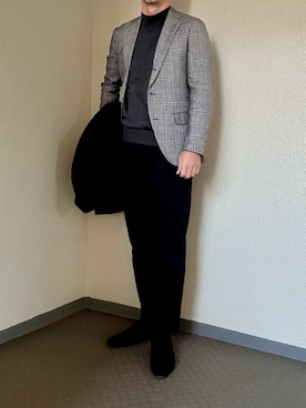 「アイテム（テーラードジャケット）」を使った、ゴンさん（メンズ・178cm）の冬コーディネート