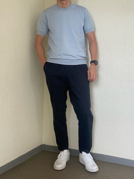 「TAKEO KIKUCHI（タケオキクチ）のアイテム（パンツ）」を使った、ゴンさん（メンズ・178cm）の夏コーディネート