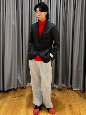 「アイテム（スーツジャケット）」を使った、tiizさん（メンズ・178cm）の秋コーディネート