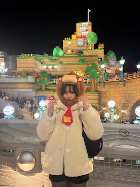 「by muni:r（バイ ムニール）のアイテム」を使った、75krskさん（レディース・159cm）の冬コーディネート