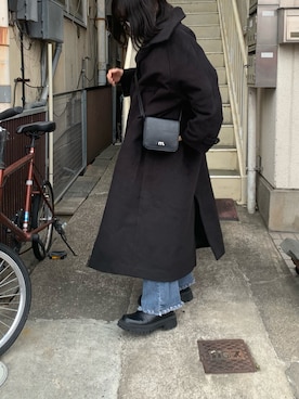 「Libra Cue（リブラ キュー）のアイテム（その他アウター）」を使った、75krskさん（レディース・157cm）の冬コーディネート