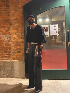 「秋トレンド2021」｜「アイテム（財布/小物）」を使った、ikkiokadaさん（メンズ・174cm）の秋コーディネート