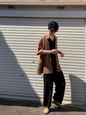 「PADRONE（パドローネ）のアイテム」を使った、なんかひょろながいやつさん（メンズ・180cm）の夏コーディネート