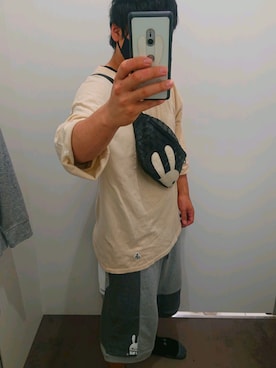 「CUNE（キューン）のアイテム（パンツ）」を使った、ミヤさん（メンズ・167cm）の夏コーディネート