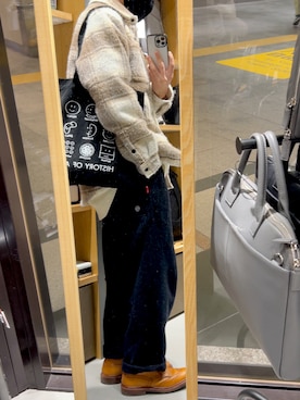 「KITH（キス）のアイテム（その他アウター）」を使った、ふじまさん（メンズ・174cm）の冬コーディネート