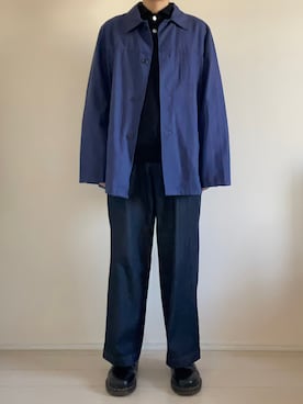 「Yohji Yamamoto（ヨウジヤマモト）のアイテム（ニット/セーター）」を使った、せーやさん（メンズ・166cm）の秋コーディネート