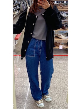 「ISOOK（アイスー）のアイテム（パンツ）」を使った、meeeeee531531さん（レディース・152cm）の春コーディネート