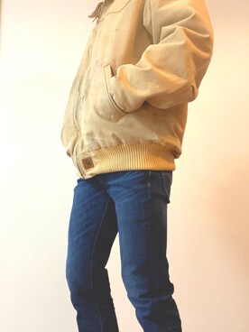 Carhartt カーハート のジャケット アウター ベージュ系 を使ったメンズ人気ファッションコーディネート Wear