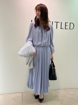 「UNTITLED（アンタイトル）のアイテム（パンプス）」を使った、yさん（レディース・153cm）の冬コーディネート