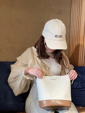 「RUBY AND YOU（ルビーアンドユー）のアイテム（ショルダーバッグ）」を使った、an122さん（レディース・152cm）の夏コーディネート