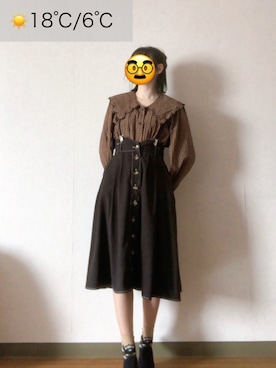 「ZIP FIVE（ジップファイブ）のアイテム（MA-1）」を使った、わかめごはん（道民）さん（レディース・153cm）の春コーディネート