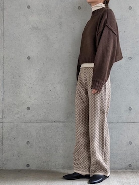「Per sist ence（パーシエンス）のアイテム（パンツ）」を使った、Per sist enceさん（レディース・162cm）の秋コーディネート