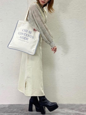 「Per sist ence（パーシエンス）のアイテム（ジャンパースカート）」を使った、Per sist enceさん（レディース・162cm）の冬コーディネート