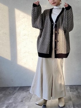 「Per sist ence（パーシエンス）のアイテム（スカート）」を使った、Per sist enceさん（レディース・162cm）の冬コーディネート
