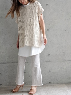 「Per sist ence（パーシエンス）のアイテム（パンツ）」を使った、Per sist enceさん（レディース・162cm）の夏コーディネート