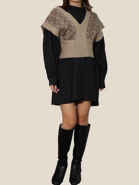 「Per sist ence（パーシエンス）のアイテム（ワンピース/ドレス）」を使った、Per sist enceさん（レディース・162cm）の冬コーディネート