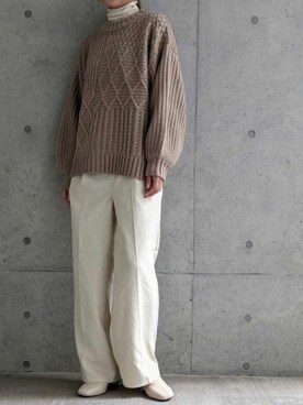 「Per sist ence（パーシエンス）のアイテム（パンツ）」を使った、Per sist enceさん（レディース・162cm）の秋コーディネート