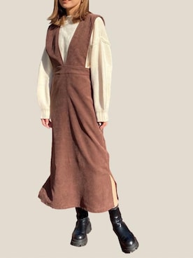 「Per sist ence（パーシエンス）のアイテム（ジャンパースカート）」を使った、Per sist enceさん（レディース・162cm）の冬コーディネート