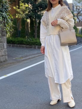 「Per sist ence（パーシエンス）のアイテム（パンツ）」を使った、Per sist enceさん（レディース・162cm）の冬コーディネート