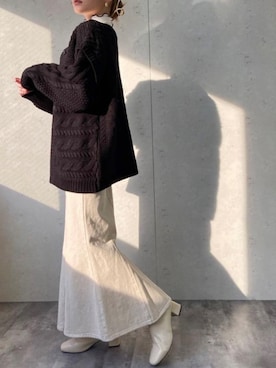「Per sist ence（パーシエンス）のアイテム（スカート）」を使った、Per sist enceさん（レディース・162cm）の冬コーディネート