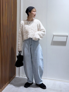 「カーブデニム」｜aikaさん（レディース・158cm）の秋コーディネート