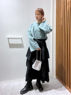 「スエット」｜「アイテム（ブーツ）」を使った、aikaさん（レディース・158cm）の秋コーディネート