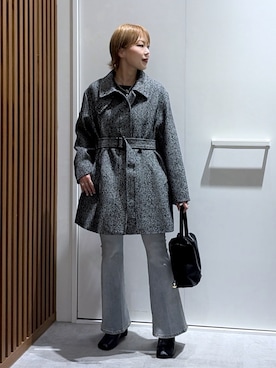 「アイテム（ステンカラーコート）」を使った、aikaさん（骨格ナチュラル・レディース・158cm）の秋コーディネート