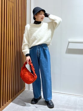 「シャギー」｜「アイテム（帽子）」を使った、aikaさん（レディース・158cm）の冬コーディネート