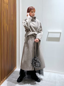 「ブラウンコーデ」｜「アイテム（チェスターコート）」を使った、aikaさん（レディース・158cm）の秋コーディネート