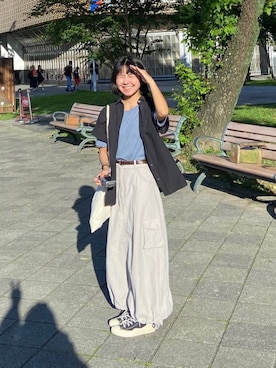 「CONVERSE（コンバース）のアイテム（その他シューズ）」を使った、Lynnさん（レディース・151cm）の夏コーディネート