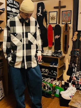 「BACK NUMBER（バックナンバー）のアイテム（デニムパンツ）」を使った、1977takeshiさん（メンズ・177cm）の秋コーディネート