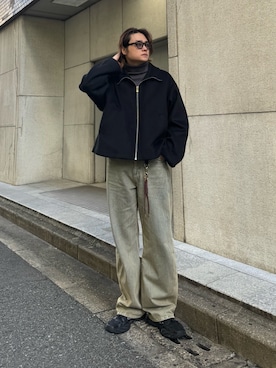 「アイテム（ブルゾン）」を使った、shunya kogaさん（メンズ・182cm）の秋コーディネート