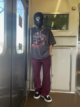 「DIESEL」｜「アイテム（アナログ腕時計）」を使った、KANさん（メンズ・166cm）の春コーディネート