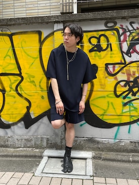 「GARA（ガラ）のアイテム」を使った、Kamichiさん（メンズ・165cm）の夏コーディネート