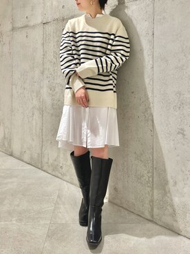 「URBAN RESEARCH Sonny Label（アーバンリサーチサニーレーベル）のアイテム（ブーツ）」を使った、873さん（レディース・158cm）の冬コーディネート