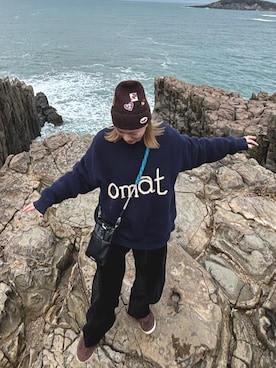 「H&M（エイチ・アンド・エム）のアイテム（帽子）」を使った、MIKUさん（レディース・152cm）の春コーディネート