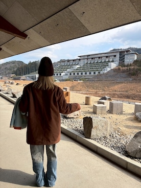 「H&M（エイチ・アンド・エム）のアイテム（帽子）」を使った、MIKUさん（レディース・152cm）の冬コーディネート