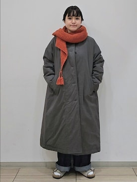 「アイテム（ダウンジャケット/コート）」を使った、ICHINOSEさん（レディース・156cm）の秋コーディネート