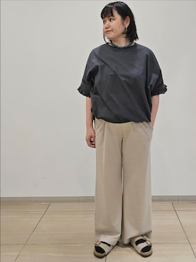 「きれいめ派カットソー」｜ICHINOSEさん（レディース・156cm）の夏コーディネート