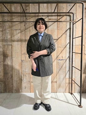 「春のジャケットスタイル」｜「アイテム（その他アウター）」を使った、一瀬　久美子さん（レディース・156cm）の春コーディネート