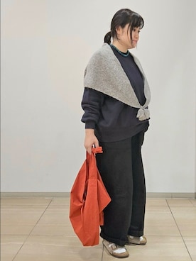 「かぐれ」｜「アイテム（スウェット）」を使った、ICHINOSEさん（レディース・156cm）の秋コーディネート