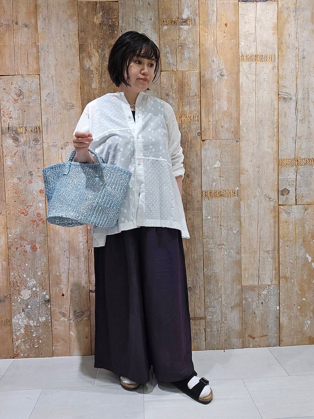 2WAY仕様』 ジャガードパッチワークブラウスを使った人気ファッション