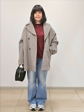 「かぐれ」｜「アイテム（その他アウター）」を使った、ICHINOSEさん（レディース・156cm）の冬コーディネート