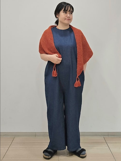 2サイズ展開』デニムワイドオールインワン（その他パンツ）｜かぐれ