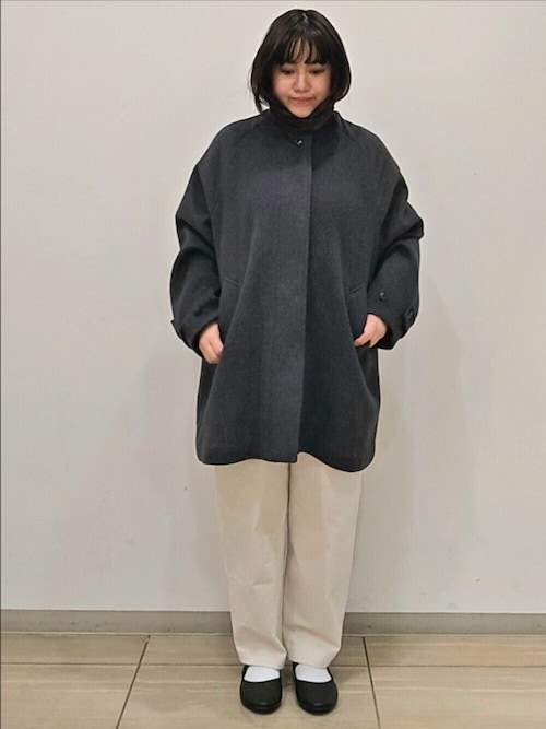 ウールバックタックショートコート（ステンカラーコート）｜かぐれ