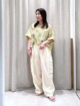 「アイテム（アクセサリー、グレー系）」を使った、yukaさん（レディース・150cm）の夏コーディネート
