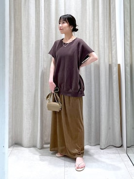 「アイテム（スカート）」を使った、yukaさん（レディース・150cm・30代）の夏コーディネート