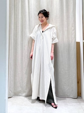 「アイテム（シャツワンピース）」を使った、yukaさん（レディース・150cm）の夏コーディネート