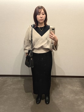 「NATURAL BEAUTY BASIC（ナチュラルビューティーベーシック）のアイテム」を使った、飲酒さん（レディース・166cm）の春コーディネート