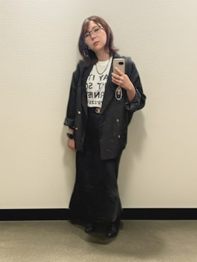 「classicalelf（クラシカルエルフ）のアイテム（テーラードジャケット）」を使った、飲酒さん（レディース・166cm）の春コーディネート